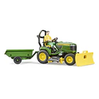 Tractor John Deere Cortador Relva com Reboque 2