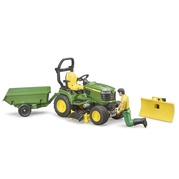 Tractor John Deere Cortador Relva com Reboque 3
