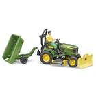 Tractor John Deere Cortador Relva com Reboque 1