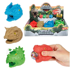 Bola Squishy Cabeça Dinossauro