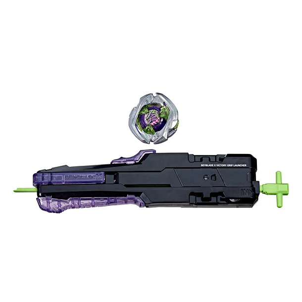 Beyblade X - Pião e Lançador Victory Grip Saber Samurai 2-70L 2