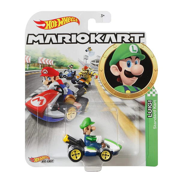 Hot Wheels Mario Kart - Luigi Standard Kart 