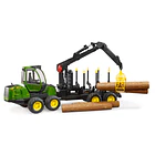 Trator John Deere 1210E Forwarder com 4 Troncos e Pinça 5
