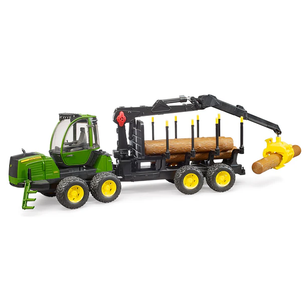 Trator John Deere 1210E Forwarder com 4 Troncos e Pinça 6