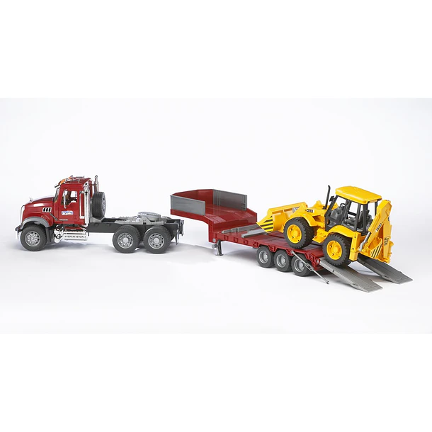Camião MACK Granite com Escavadora JCB 4CX 3