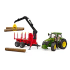 Trator John Deere 7R 350 com Atrelado e Troncos 2