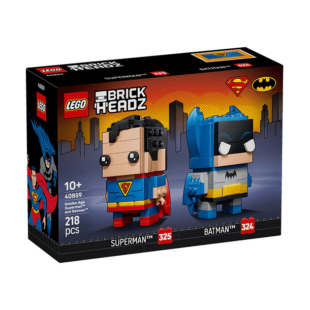 BrickHeadz - Figuras de Superman e Batman da Era Dourada 1