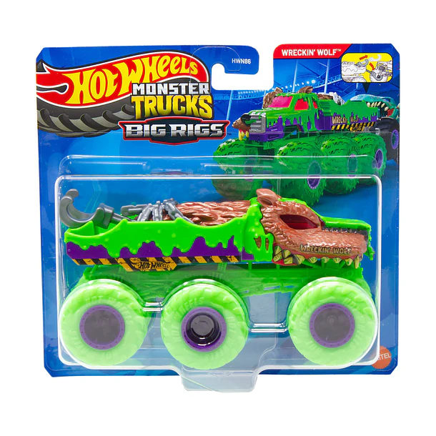Hot Wheels Monster Trucks Big Rigs - Wreckin' Wolf 