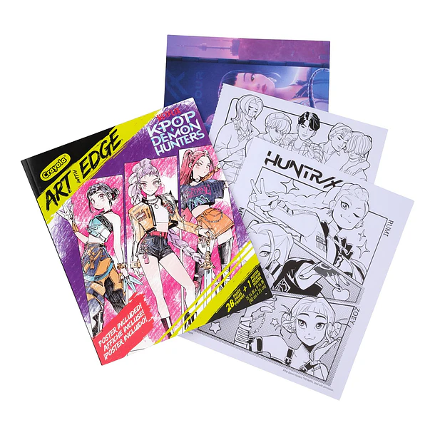 Crayola - Livro Banda Desenhada Colorir K-POP Demon Hunters 