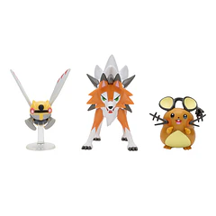 Pokémon - Battle Figure Set Dedenne + Lycanroc + Ninjask