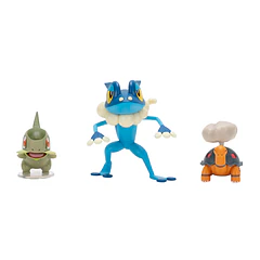 Pokémon - Battle Figure Set Axew + Frogadier + Torkoal