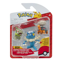 Pokémon - Battle Figure Set Axew + Frogadier + Torkoal