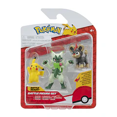 Pokémon - Battle Figure Set Pikachu + Floragato + Litleo