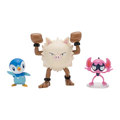 Pokémon - Battle Figure Set Piplup + Primeape + Impidimp