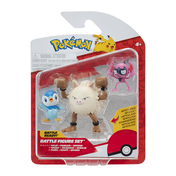 Pokémon - Battle Figure Set Piplup + Primeape + Impidimp 1
