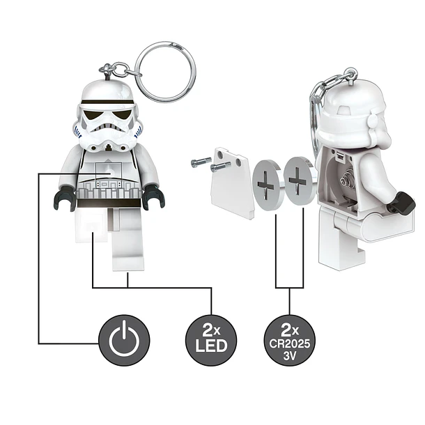 Porta-chaves com Lanterna Stormtrooper 3