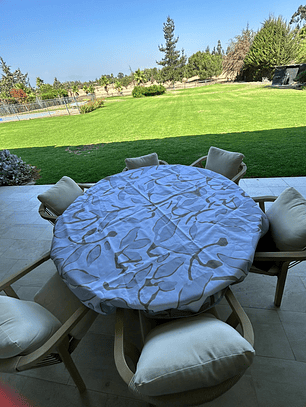 mantel redondo flores nude