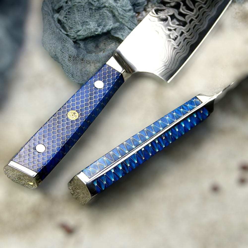 Las mejores ofertas en Hoja de acero de damasco Azul katanas japonesas de  colección