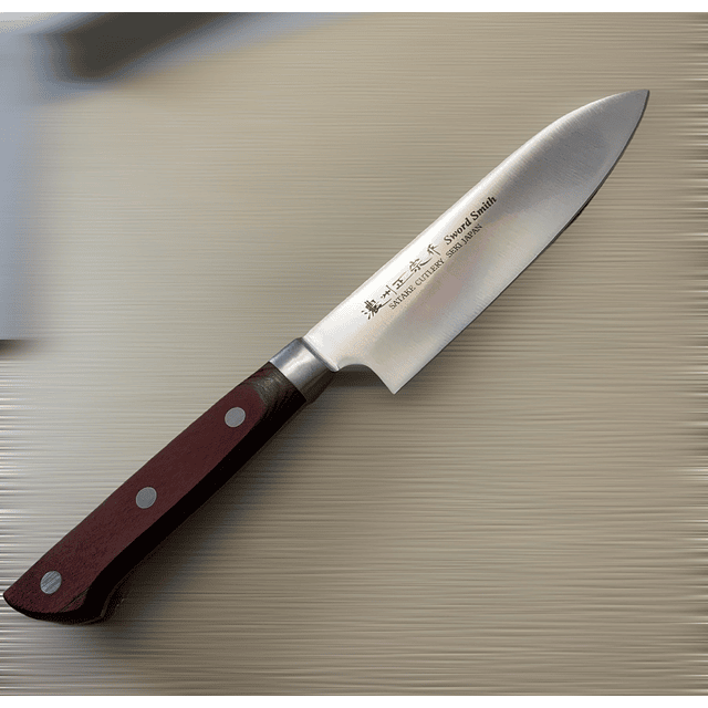 SATAKE Profesional mango pakka wood mini Santoku  knife 15 cms 803-533