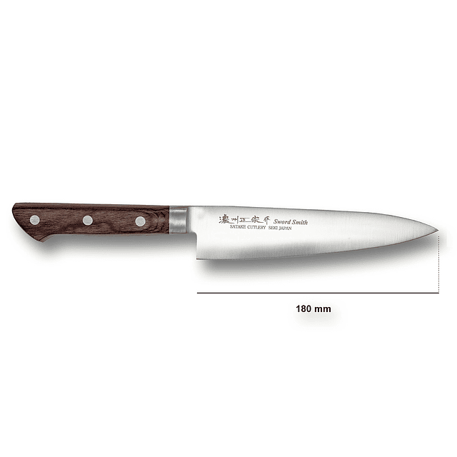 SATAKE Profesional mango pakka wood  chef knife 18 cms 803-526