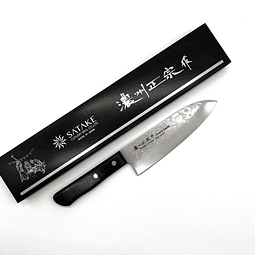 JAPANESE KNIFE SANTOKU 17 CM SERIES NASHIJI CLAD BLACK PAKKA SATAKE 801-713