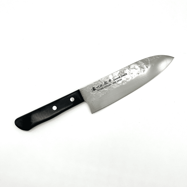 JAPANESE KNIFE SANTOKU 17 CM SERIES NASHIJI CLAD BLACK PAKKA SATAKE 801-713