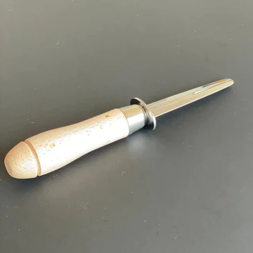 Cuchillo abridor de ostra de acero inoxidable de madera de haya de 95 mm
