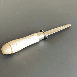 Cuchillo abridor  de ostra de acero inoxidable de madera de haya de 95 mm