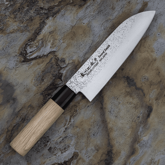 SATAKE NASHIJI NATURAL SANTOKU JAPANESE CHEF'S KNIFE 17 CM - JAPANESE QUALITY