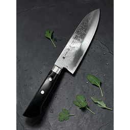 Cuchillo Santoku Satake 170 mm – Acero Japonés AUS-8A – Mango Negro