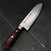Cuchillo Japonés Satake Unique Santoku 17 cm VG-10 Mango Caoba