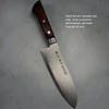 Cuchillo Japonés Satake Unique Santoku 17 cm VG-10 Mango Caoba