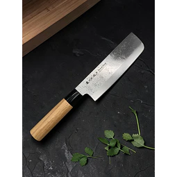 Satake Nashiji Nakiri 16 cm – Precisión vegetal con alma japonesa