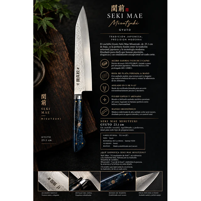 SEKI MAE MISUTZUKI – Gyuto 23,1 cm