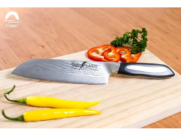 Cuchillo Santoku. Acero Damasco 63 Capas. Hoja 180 mm.  7