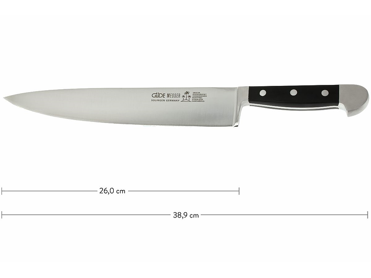 GÜDE, Alpha series, Chef, cuchillo cocinero, 1805/26 hoja 26 cm 2