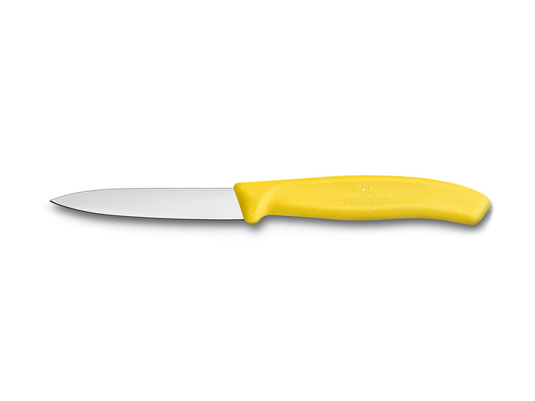 Victorinox, Swiss Classic, set 2 cuchillo para verdura/Puntiagudo color AMARILLO hoja 8 cm 3