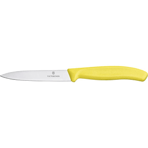 Victorinox Swiss Classic, cuchillo para verdura, Puntiagudo. mango AMARILLO hoja de 10 cm