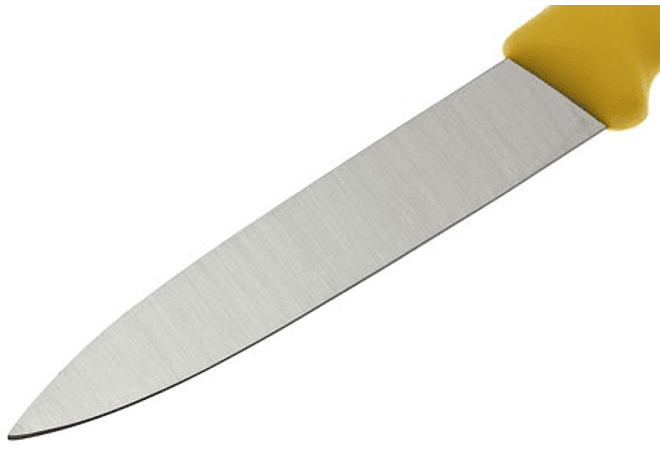 Victorinox Swiss Classic, cuchillo para verdura, Puntiagudo. mango AMARILLO hoja de 10 cm