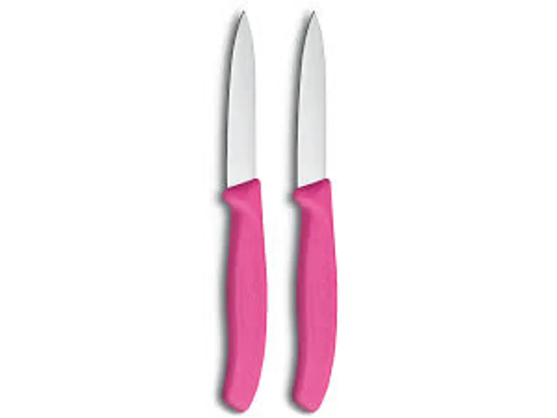 Set 2 Cuchillo Peladores. Puntillas. Rosado. Hoja 80 mm. 4