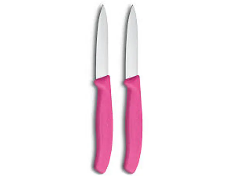 Set 2 Cuchillo Peladores. Puntillas. Rosado. Hoja 80 mm. 4