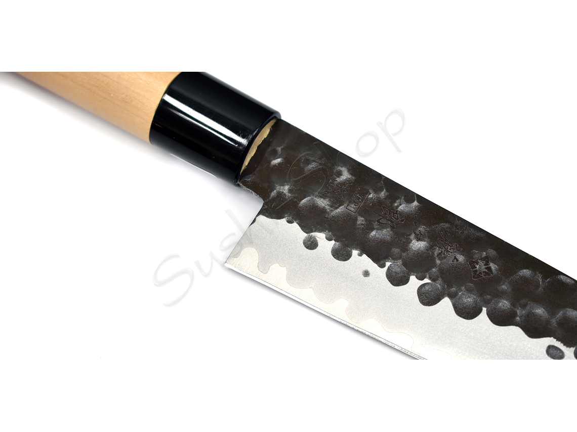 TOJIRO , DP  Hammered Finish w/ wood handle, Chef Knife, 180mm (F-1114) 3