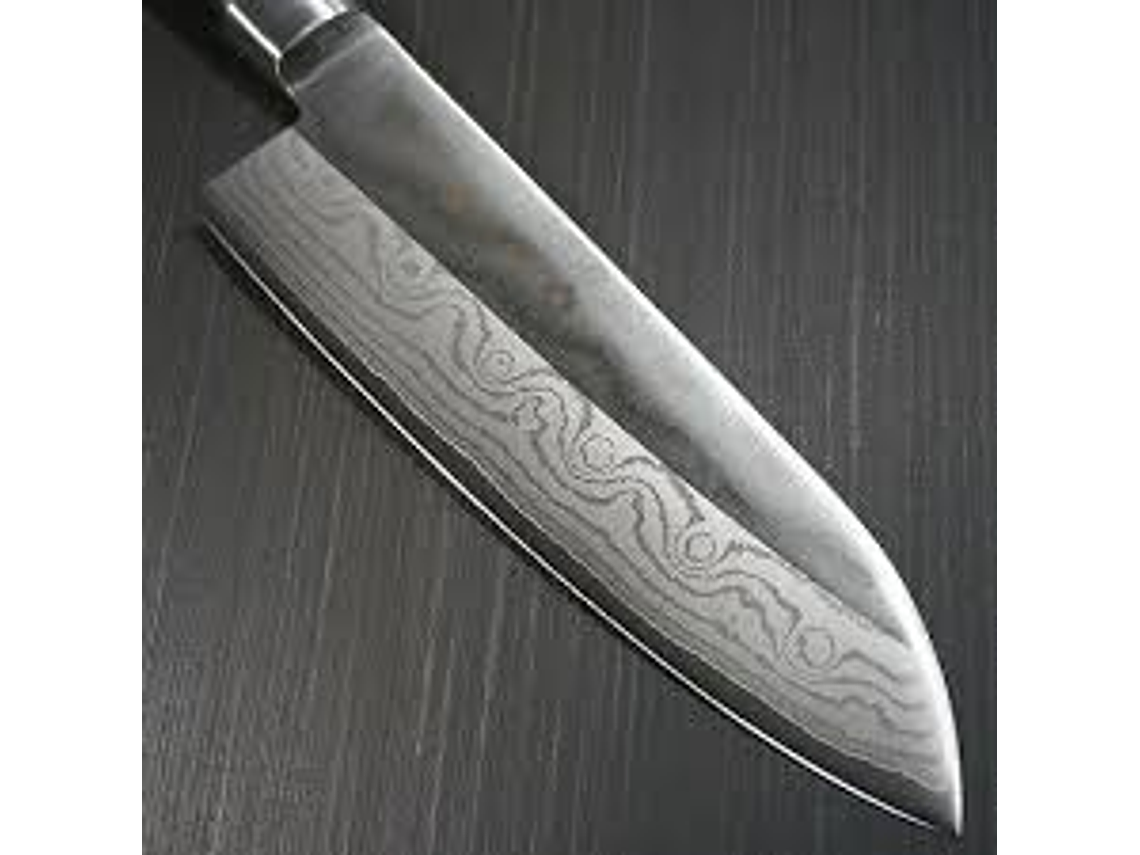 Cuchillo Santoku. Acero Damasco. Bolster. Hoja 170 mm. 3