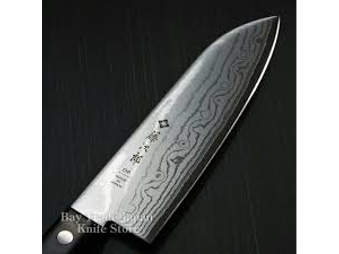 Cuchillo Santoku. Acero Damasco. Bolster. Hoja 170 mm. 4