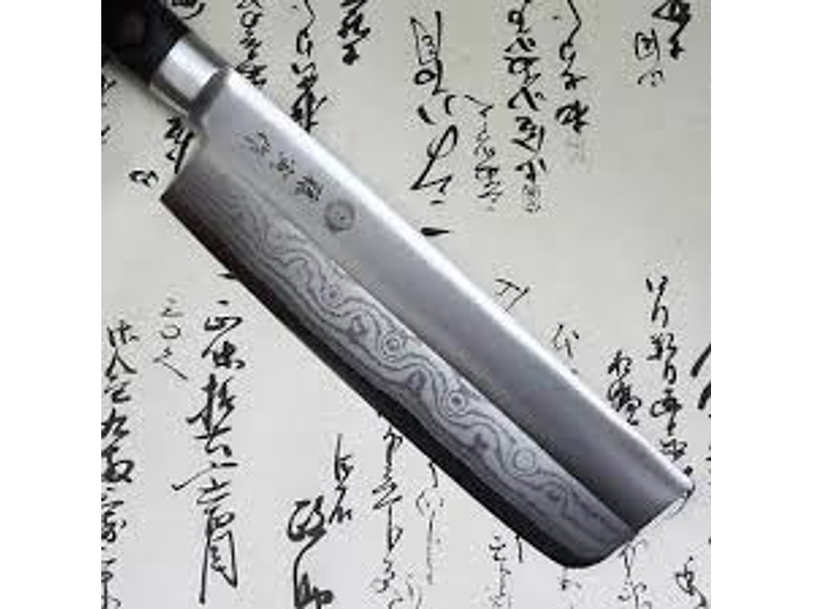 Cuchillo Nakiri. Acero Damasco. Bolster. Hoja 165 mm. 2