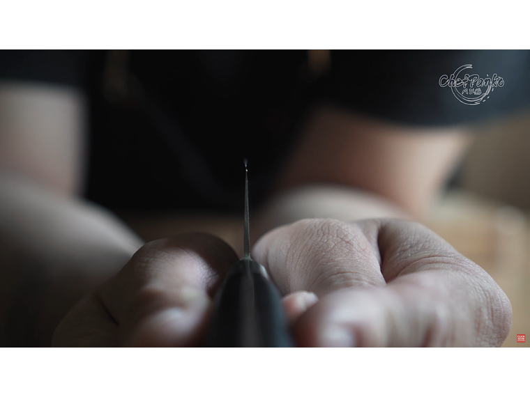 Cuchillo Santoku. Acero Damasco. Bolster. Hoja 170 mm. 7