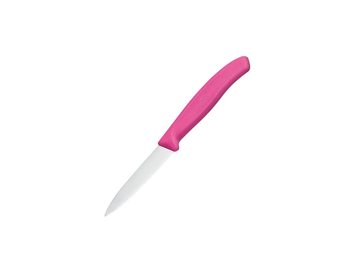 Victorinox, Swiss Classic, Cuchillo para verdura, Filo dentado, Rosado, Hoja 8cm 1
