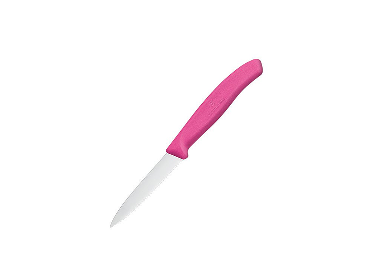 Victorinox, Swiss Classic, Cuchillo para verdura, Filo dentado, Rosado, Hoja 8cm 1