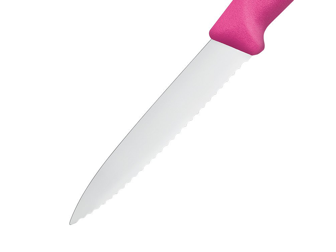 Victorinox, Swiss Classic, Cuchillo para verdura, Filo dentado, Rosado, Hoja 8cm 2