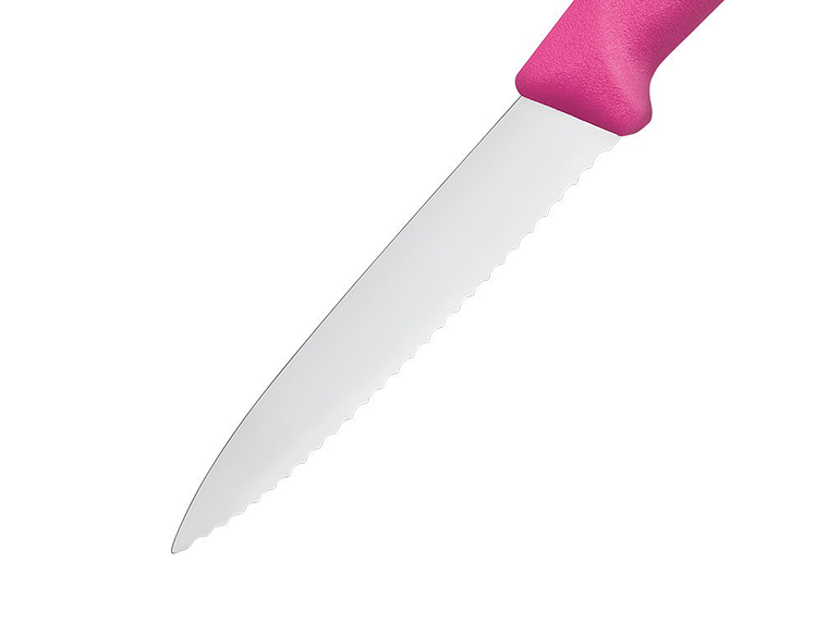 Victorinox, Swiss Classic, Cuchillo para verdura, Filo dentado, Rosado, Hoja 8cm 2